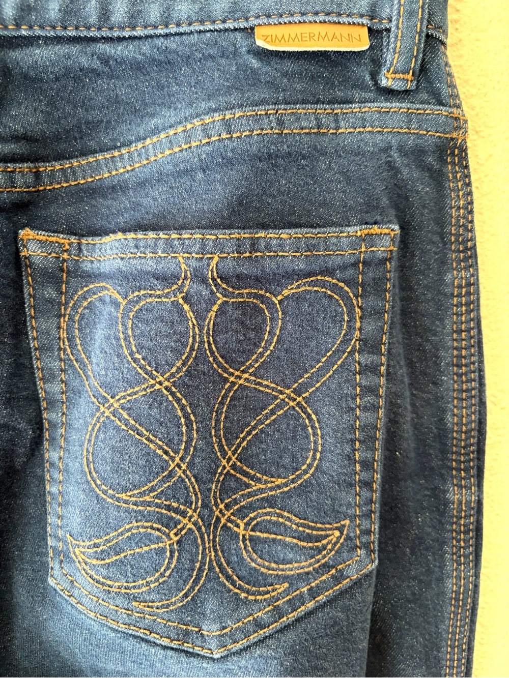 Zimmermann Kaleidoscope Cuffed Crop Jeans in Ink Wash Size 28 - Picture 7 of 11